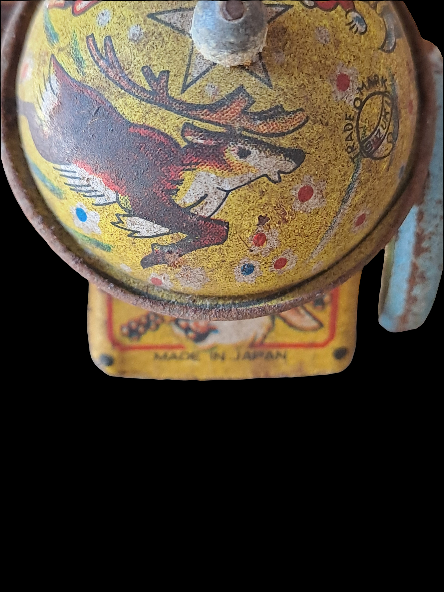 Santa on Bike Tin Toy/Julemanden på 3-hjulet Cykel Blik Legetøj