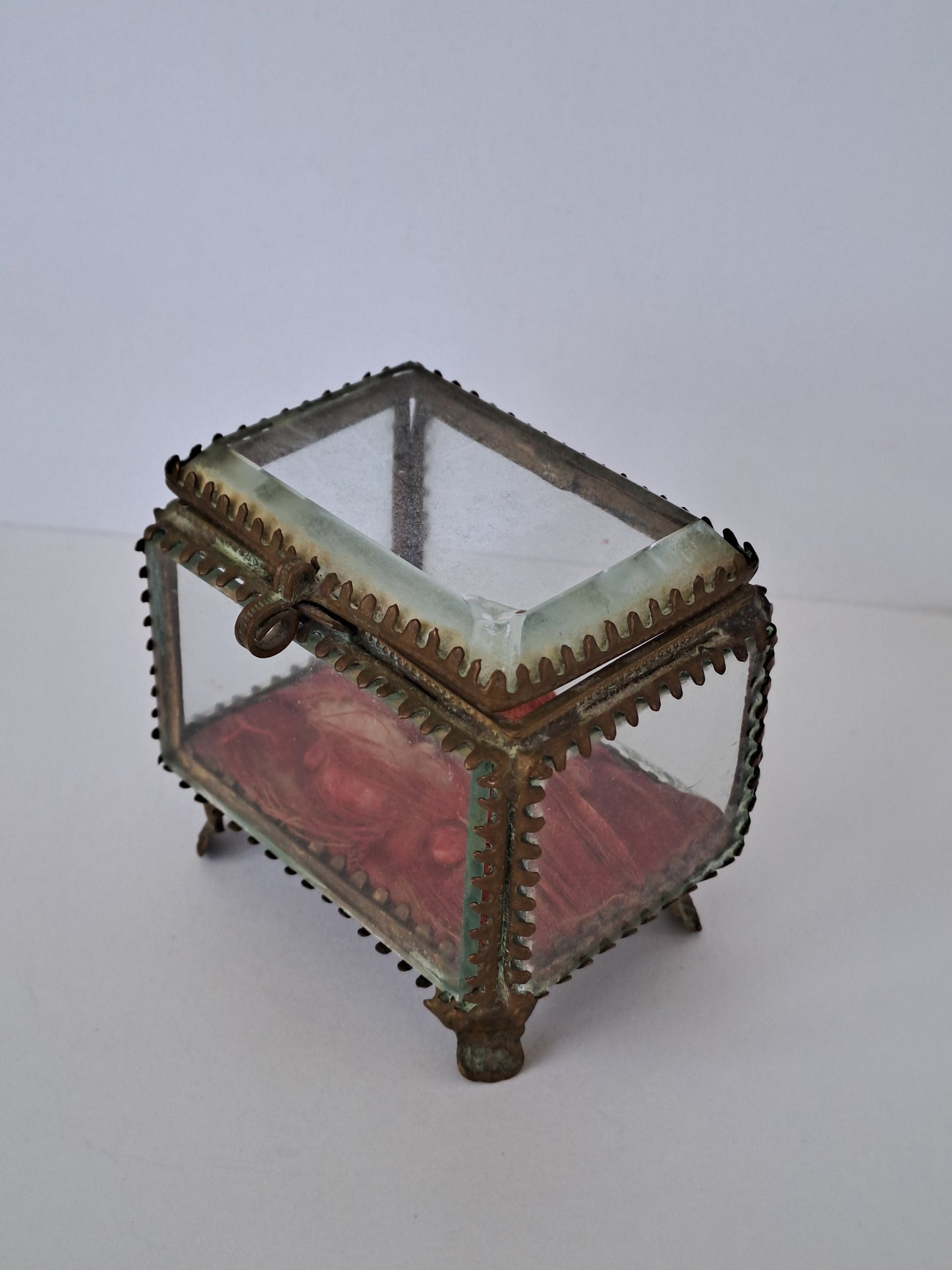 French Antique Ormolu Jewelry Box /Fransk Antik Ormolu Smykkeskrin