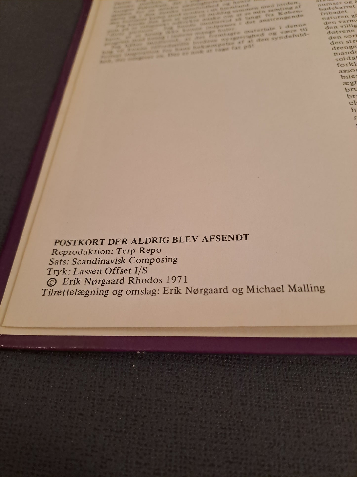 Postkort der aldrig blev til noget