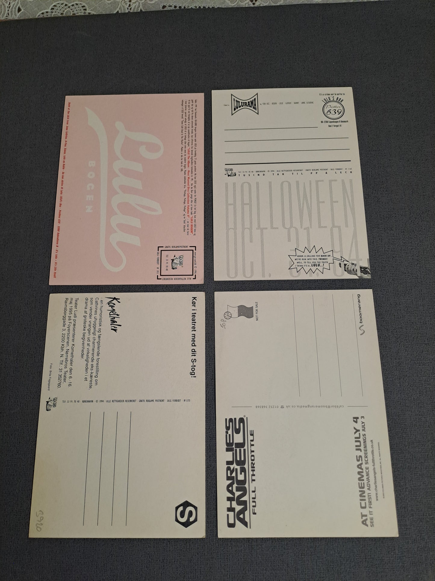 Vintage Film and Theater Erotic Postcards / Vintage Film og Teater Postkort