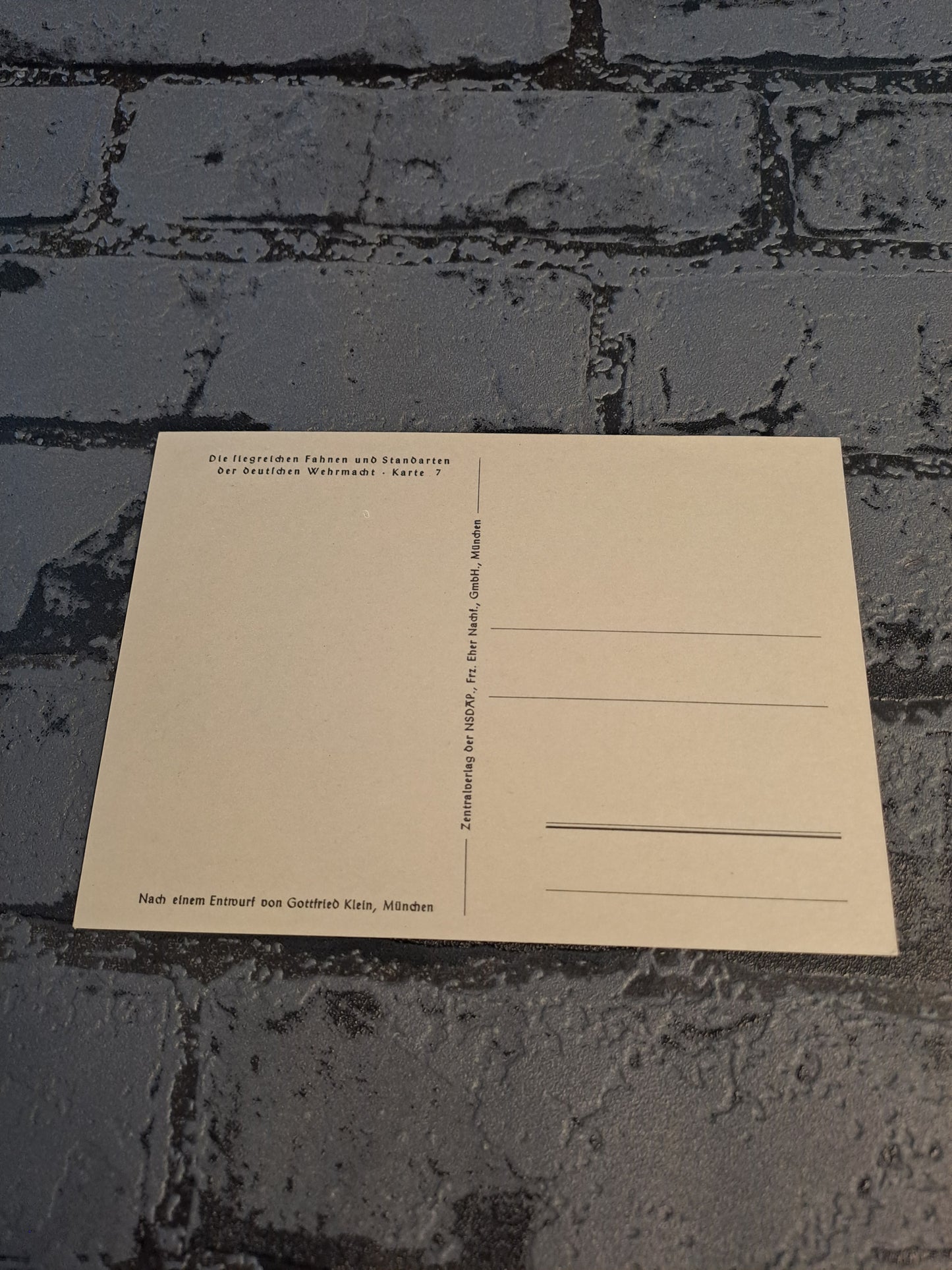 WW2 Postcard Gebirgsjager Die Siegreichen Fahnen Und Standarten Karte 7