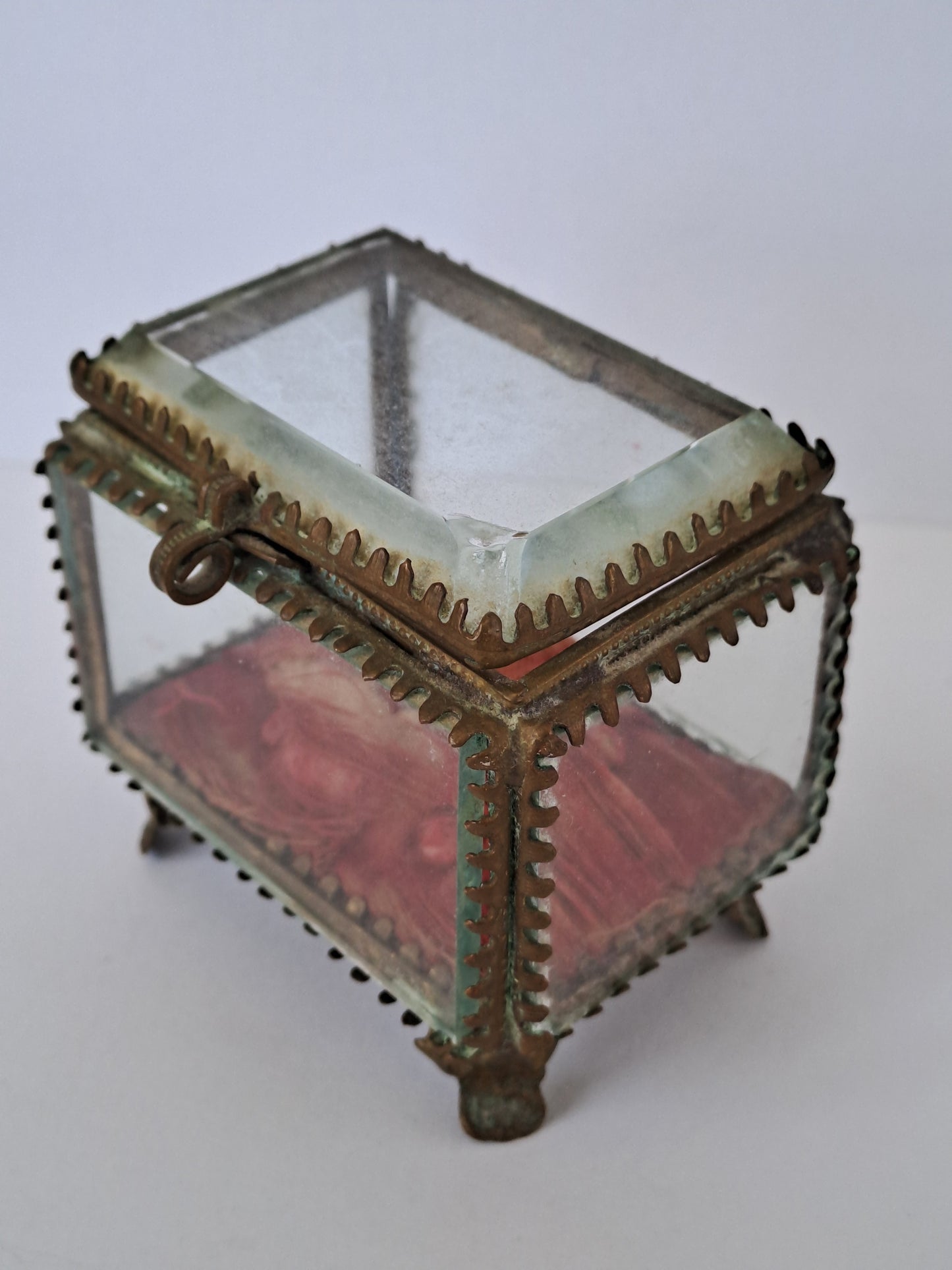 French Antique Ormolu Jewelry Box /Fransk Antik Ormolu Smykkeskrin