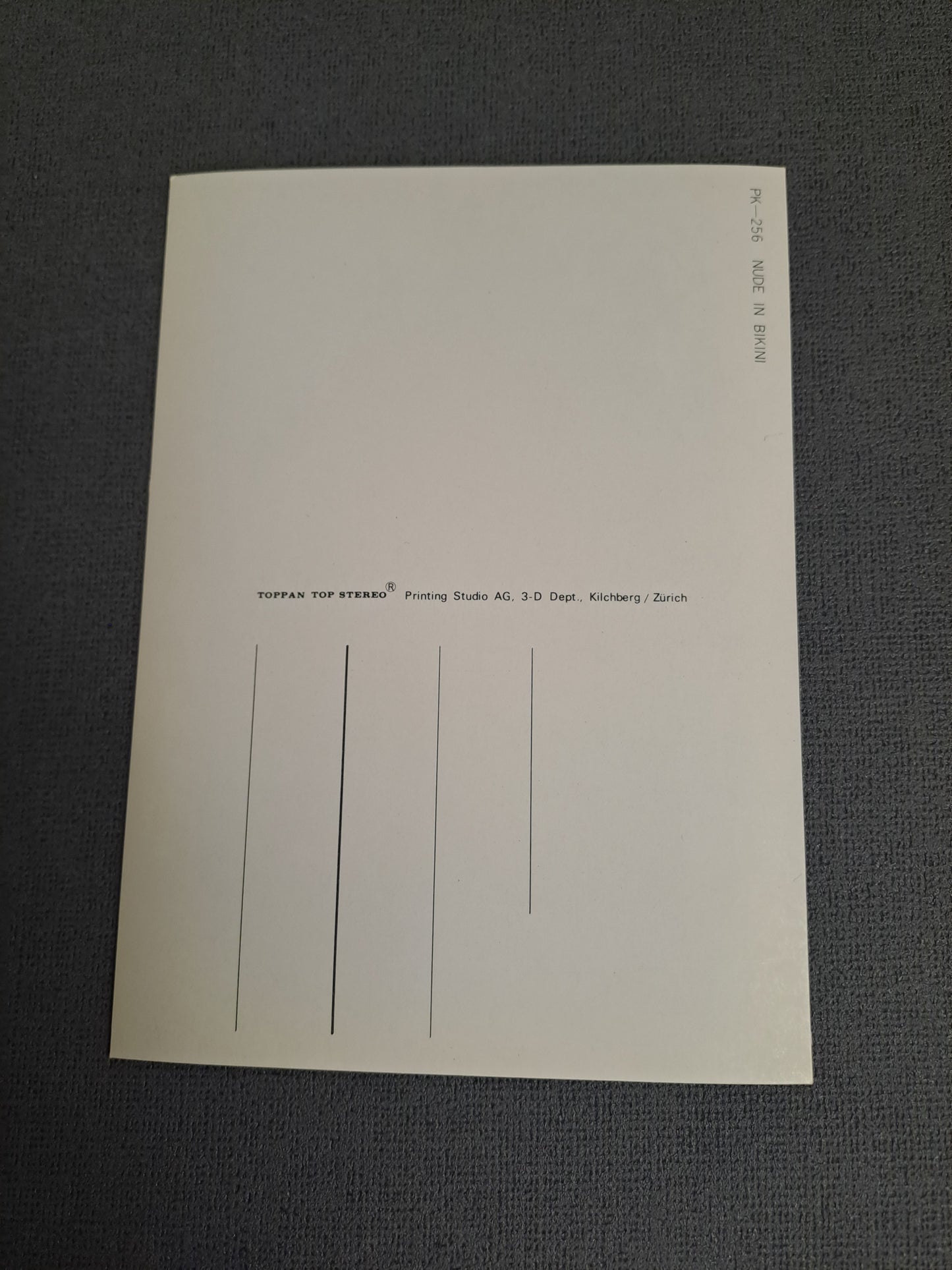 Vintage Erotic Postcard with Changing Effect / Vintage Erotisk Postkort med Skiftende Effekt