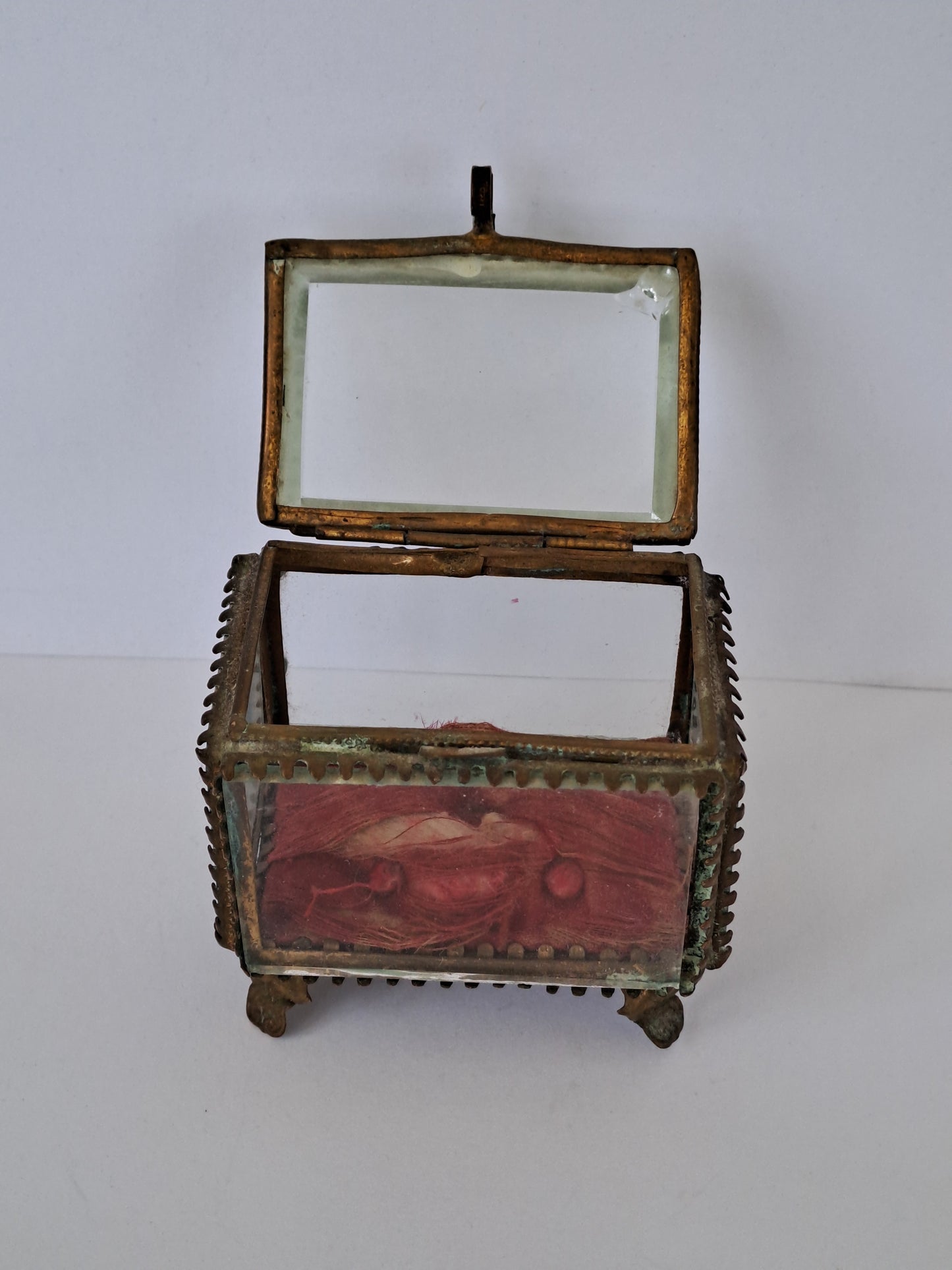 French Antique Ormolu Jewelry Box /Fransk Antik Ormolu Smykkeskrin