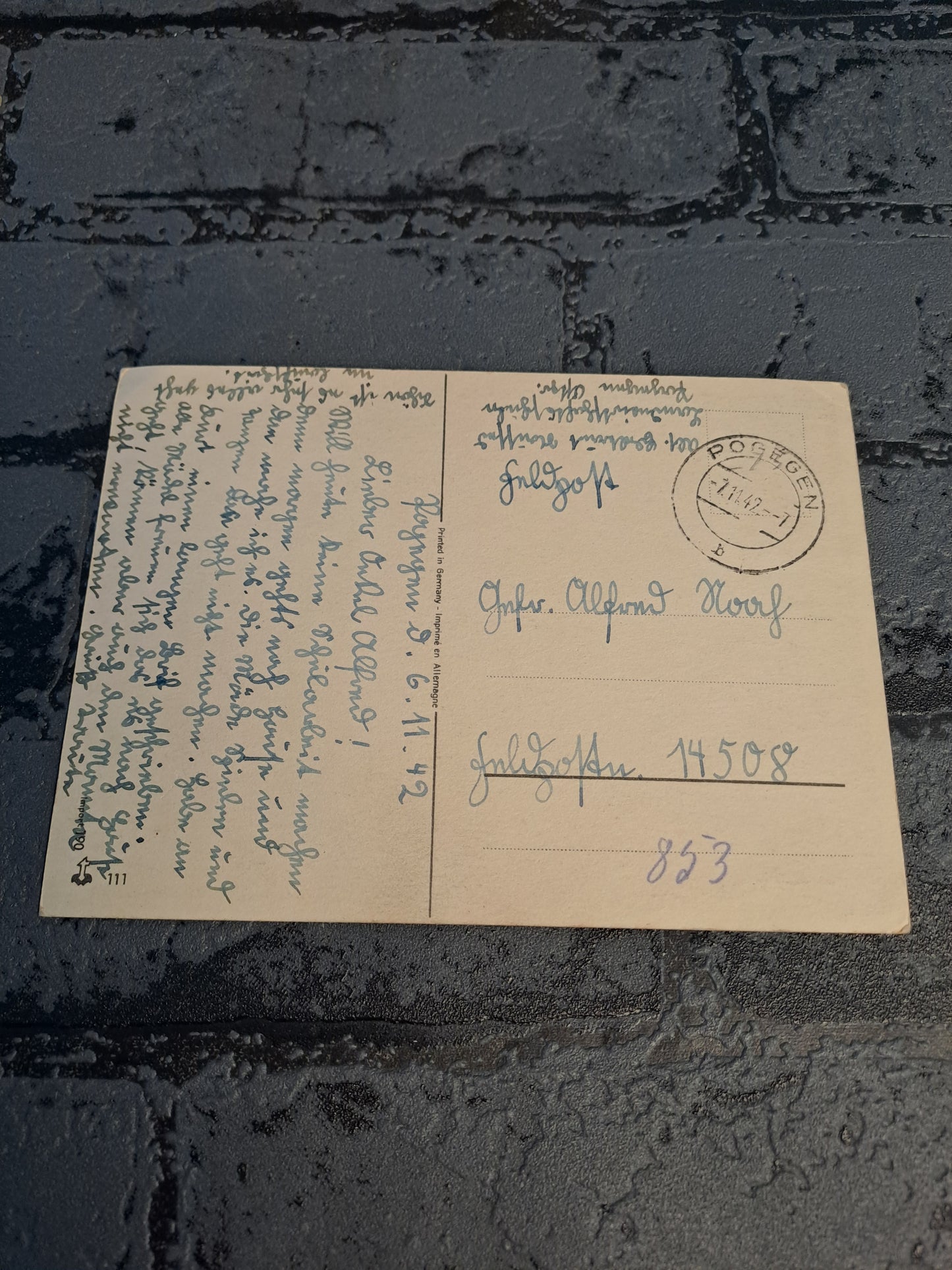 WW2 Postcard Varis Rauber Racial 1942