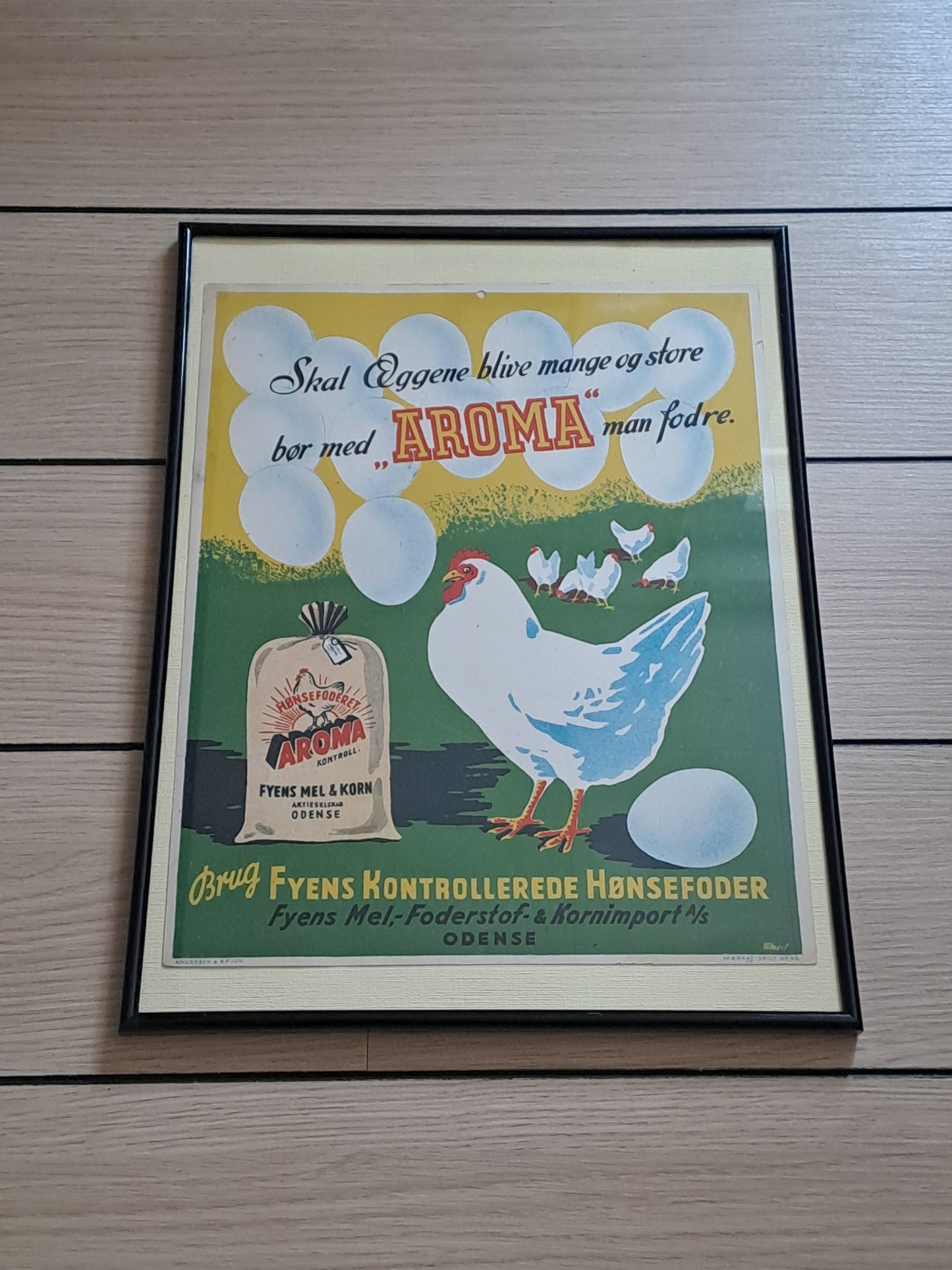 Originalt Mærkatskilt No 90 Andersen & Bruun "Aroma"