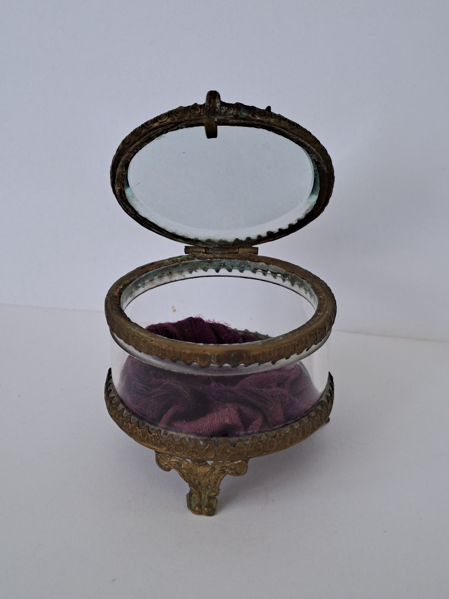 French Antique Ormolu Jewelry Box / Fransk Antik Ormolu Smykkeskrin