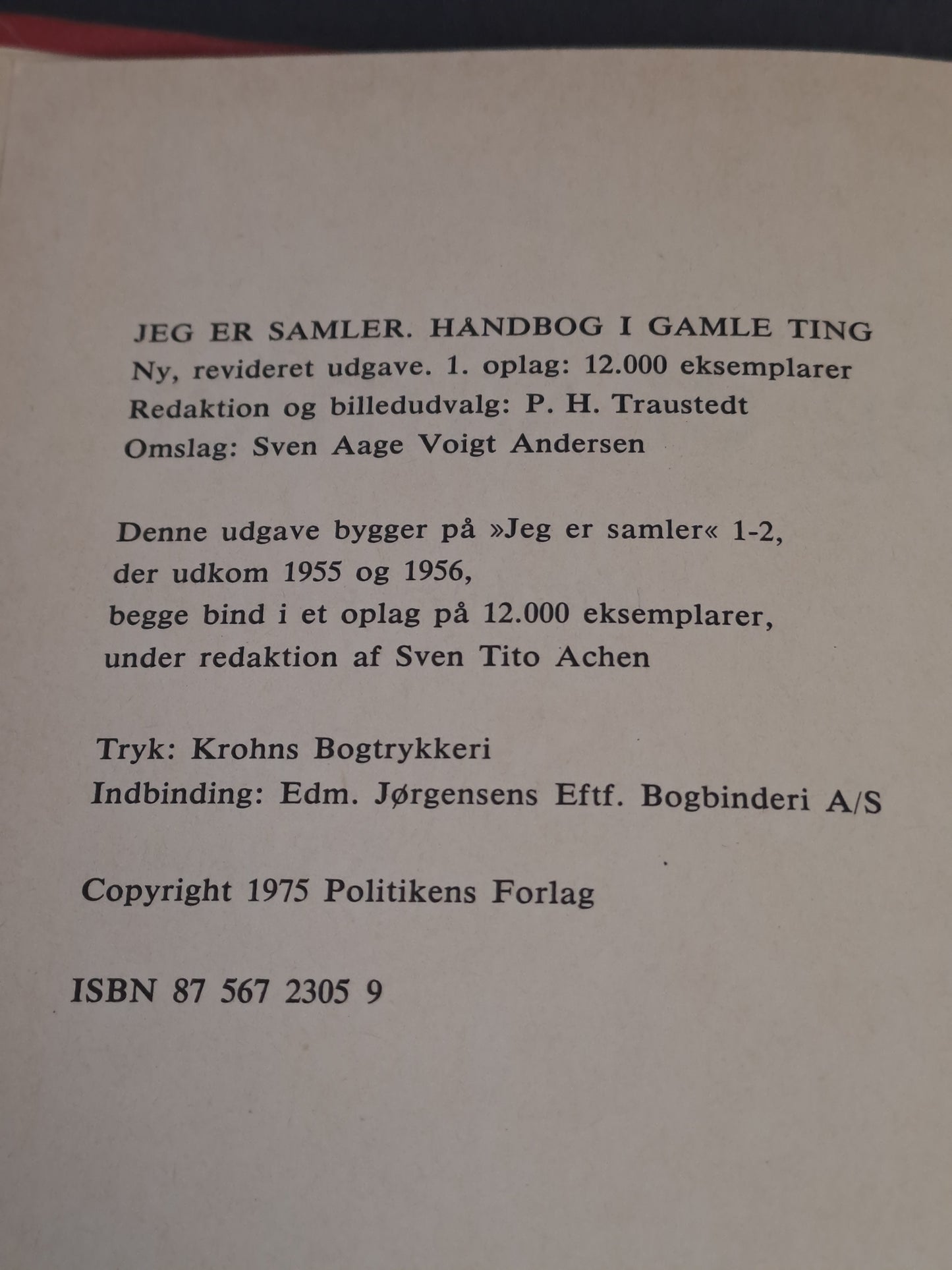 Jeg er Samler. Håndbog i Gamle ting. 1975