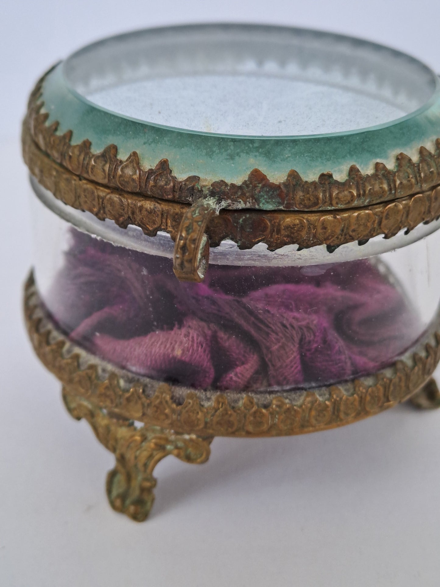 French Antique Ormolu Jewelry Box / Fransk Antik Ormolu Smykkeskrin