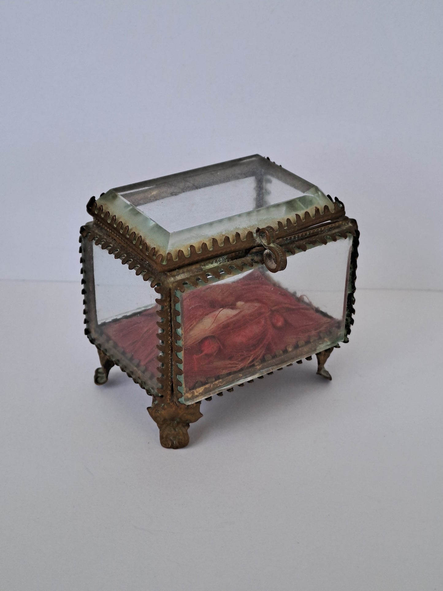 French Antique Ormolu Jewelry Box /Fransk Antik Ormolu Smykkeskrin