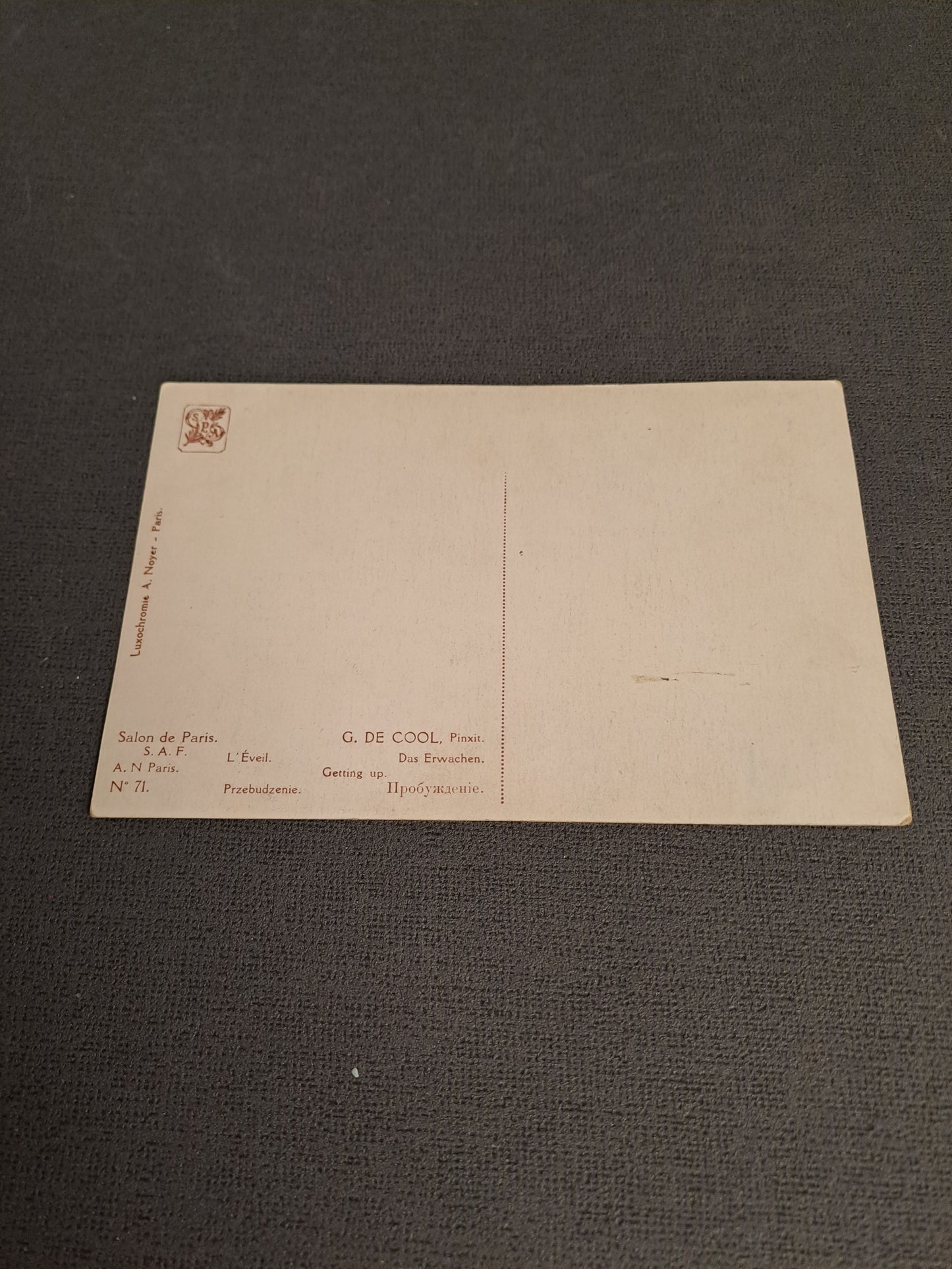 Antique French Postcard 1910-1920 / Antik Fransk Postkort