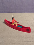 Timpo Toys Indianer I Rød Kano / Indian in Red Canoe