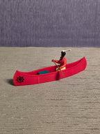 Timpo Toys Indianer I Rød Kano / Indian in Red Canoe