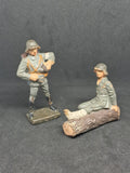 Wehrmacht. Red Cross and wounded soldier.