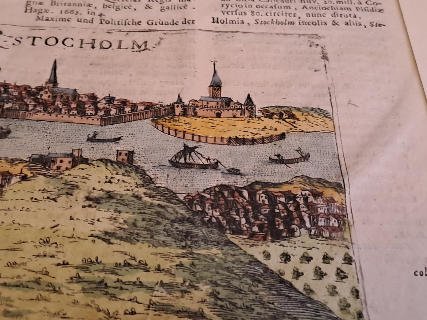 Kobbergravering af Stockholm 1713.