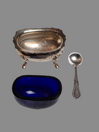 Harrods London Salt Pot and Spoon