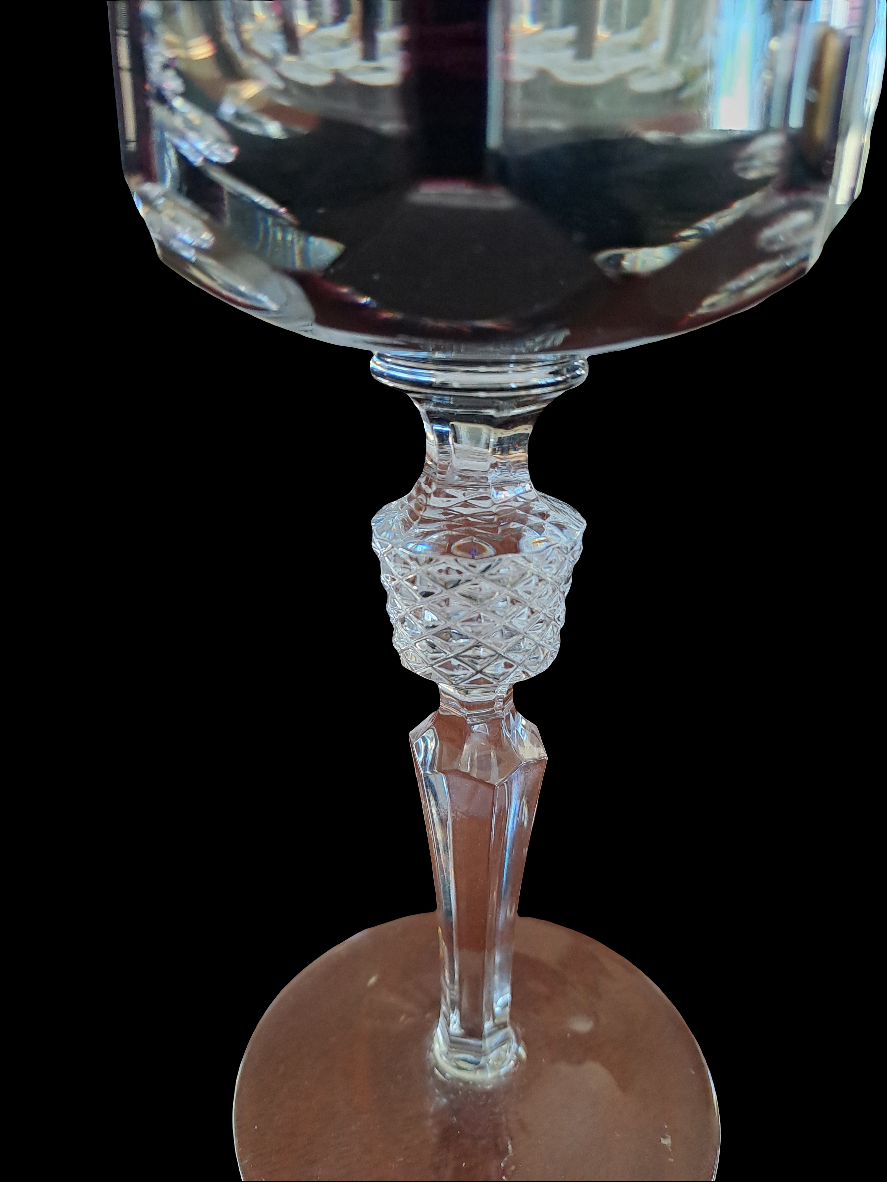 Bohemian Crystal Red Wine Glass