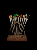 German Vintage Coctail Forks/Tysk Retro Coctail Pinde