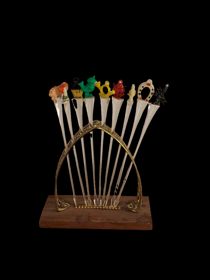 German Vintage Coctail Forks/Tysk Retro Coctail Pinde