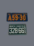 Vintage Mini License Plates