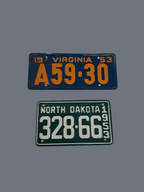 Vintage Mini License Plates