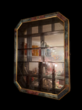 Hexagonal Large Vintage Display Cabinet / Sekskantet Stort Display Skab