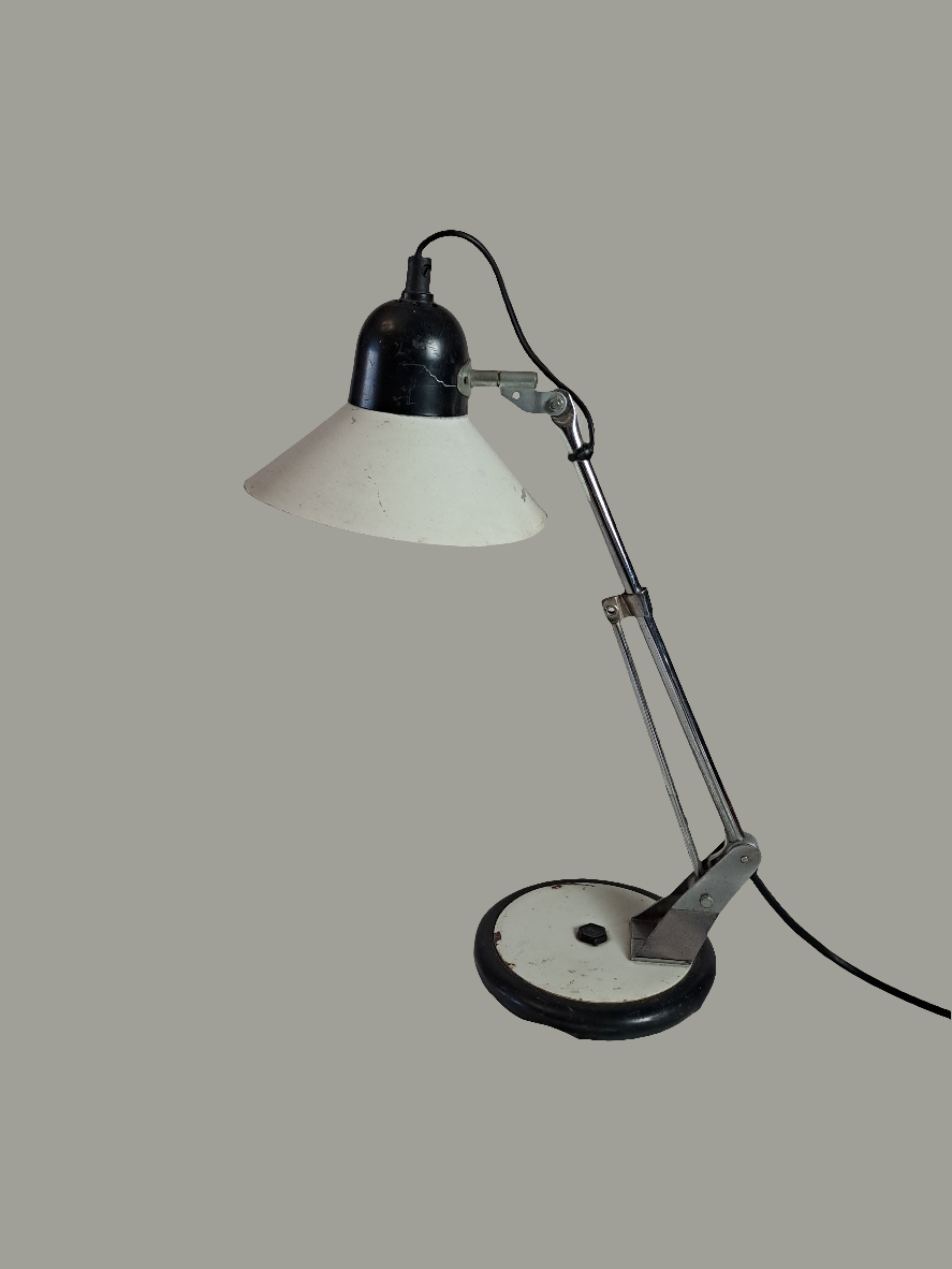 French Vintage Aluminor Table Lamp