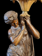 Mathurin Moreau Figurin Table Lamp