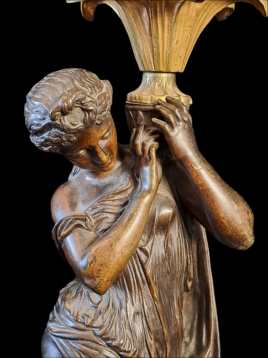Mathurin Moreau Figurin Table Lamp