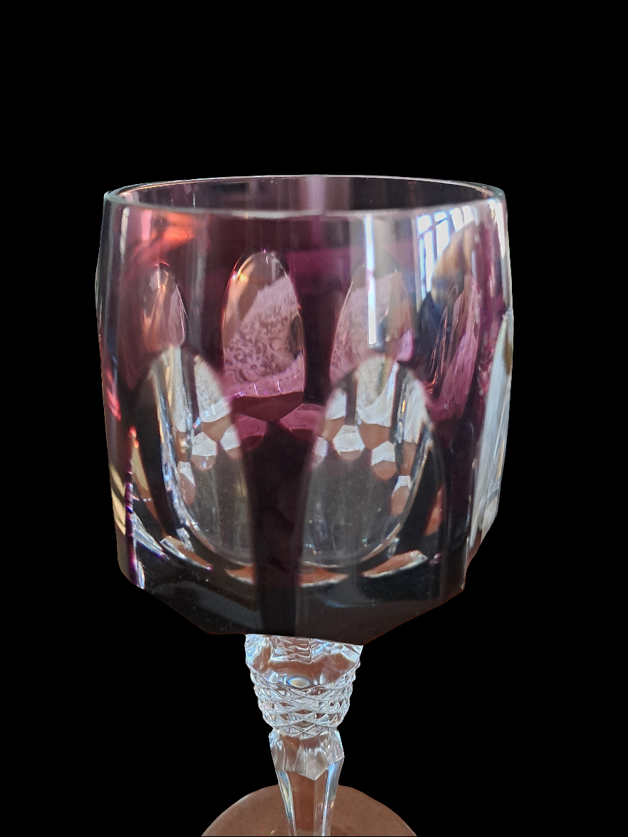 Bohemian Crystal Red Wine Glass