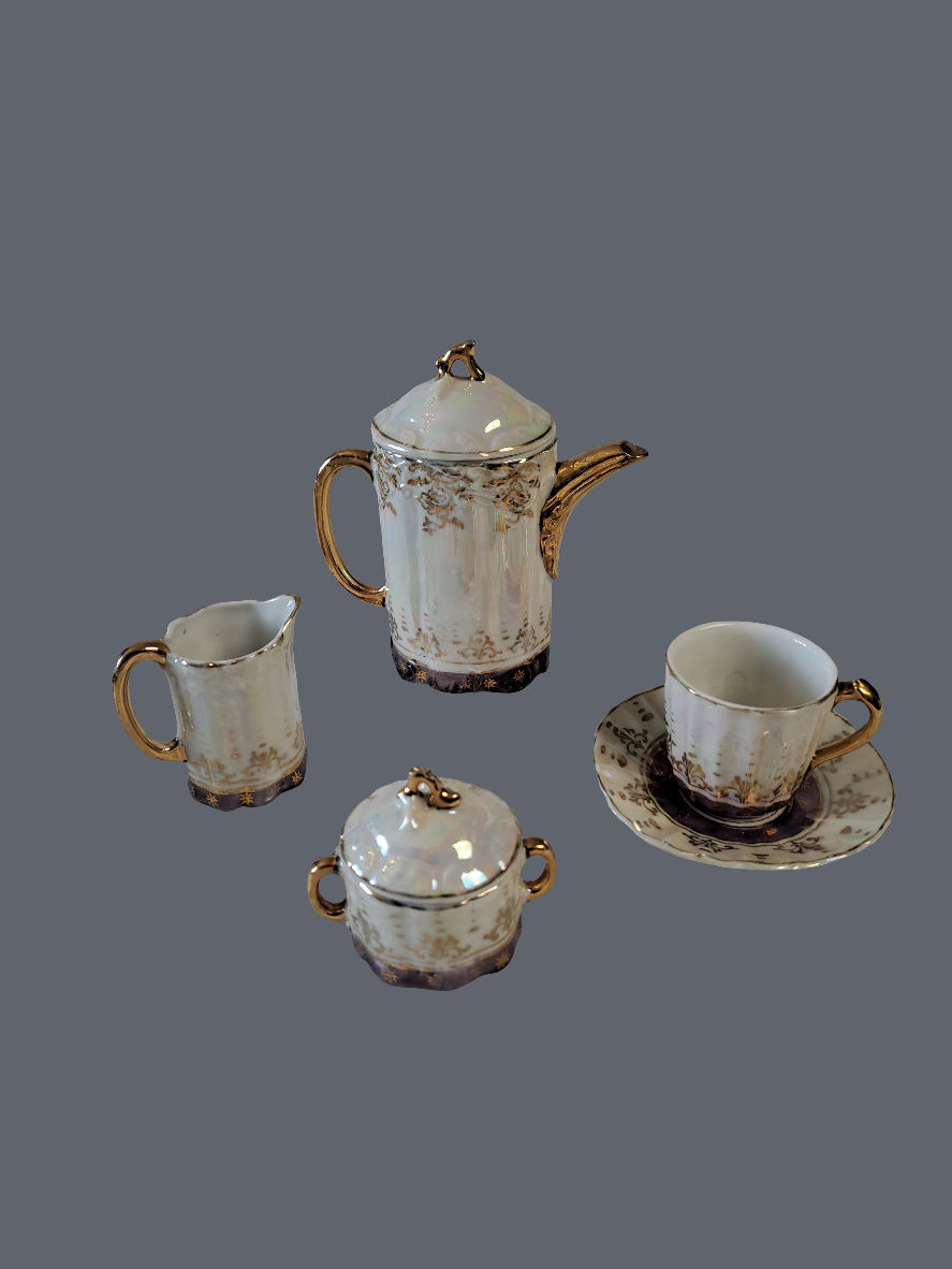 Anrique German Doll Tea Set/Antik tysk Te-Sæt