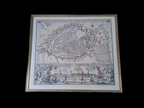 Hamburg Old Historical Map / Hamborg Gl. Kort Prospekt