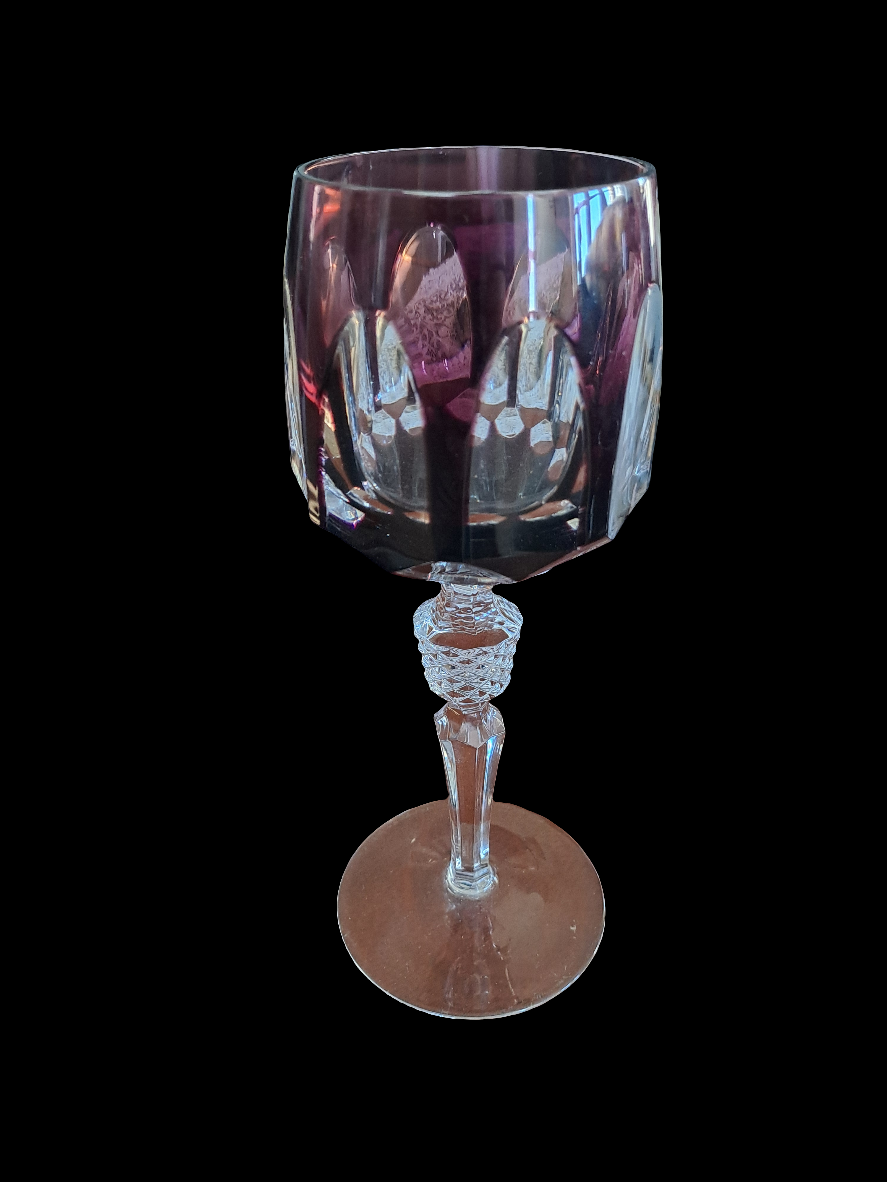 Bohemian Crystal Red Wine Glass