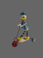 Donald Duck Wooden Toy 1950's / Anders And Træ Legetøj 1950'erne