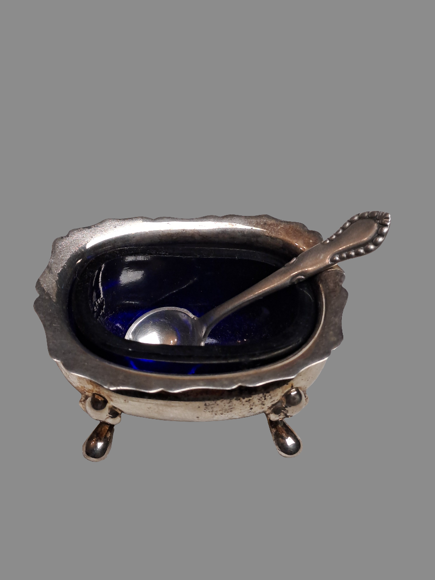 Harrods London Salt Pot and Spoon