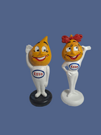 Esso. Mr. and Mrs. Dropp Figures. / Esso Figurer