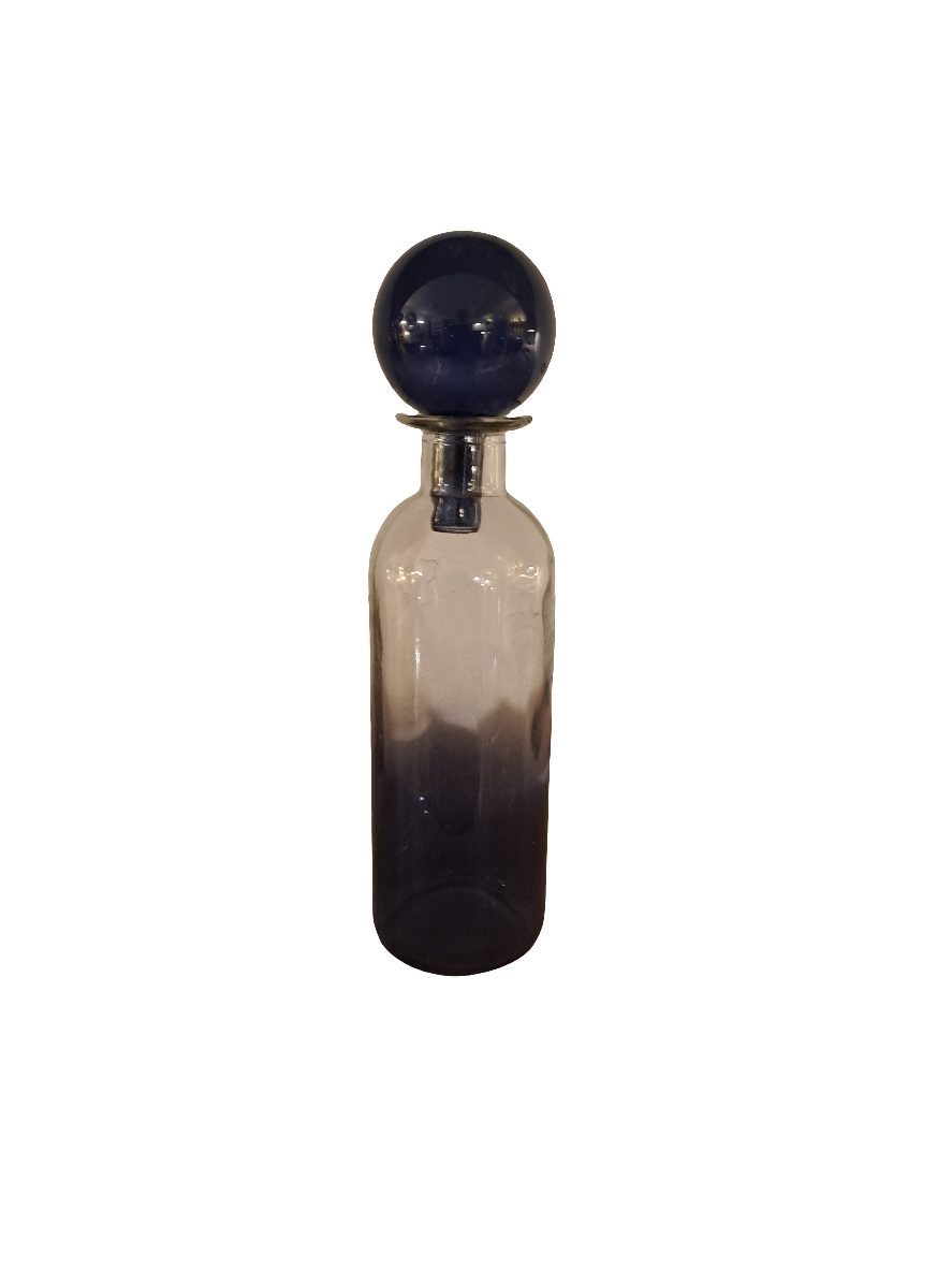 Dark Blue Glass Decanter/Mørkeblå Glass Flaske