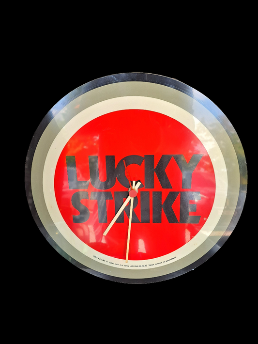 Vintage Wall Clock Lucky Strike