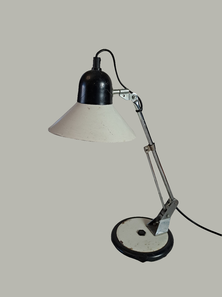 French Vintage Aluminor Table Lamp