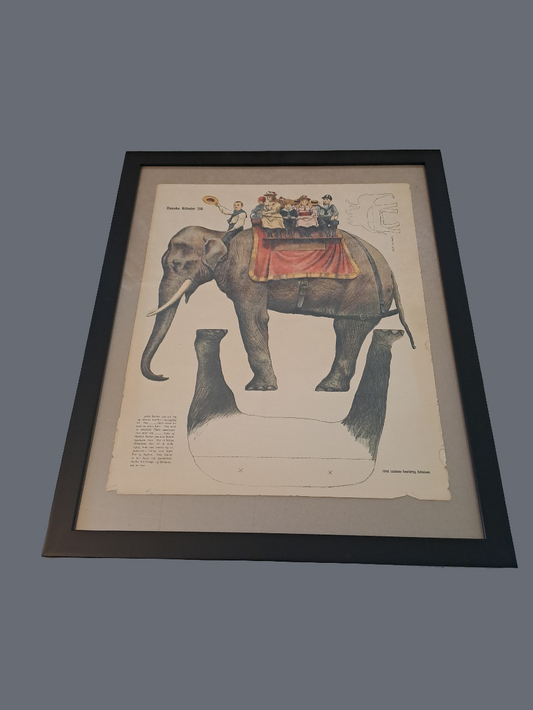 Old Visual Picture of Elephant/Gl. Anskuelsesbillede af Elefant