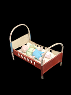 Busquit doll in bed