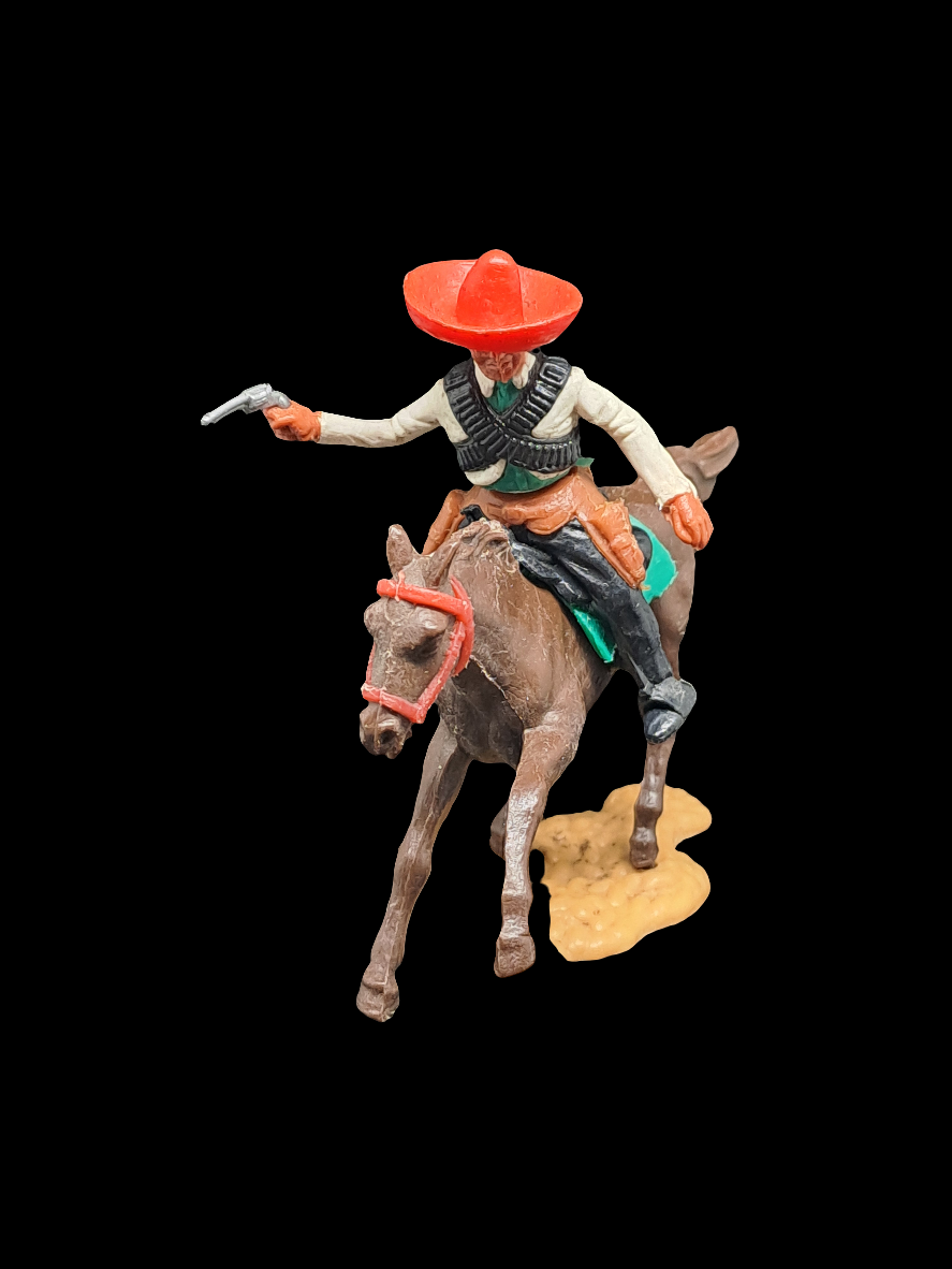 Mexican on horse w/white torso.