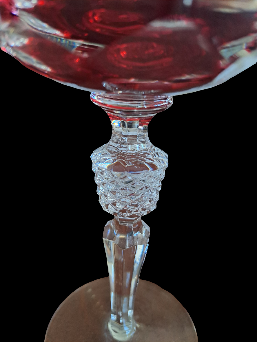 Bohemian Crystal Red Wine Glass