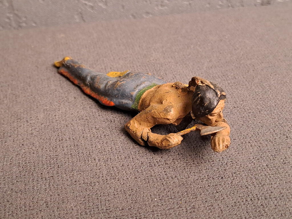 Lineol and Elastolin Indians with Fire Place / Lineol og Elastolin Indianere med Ildsted