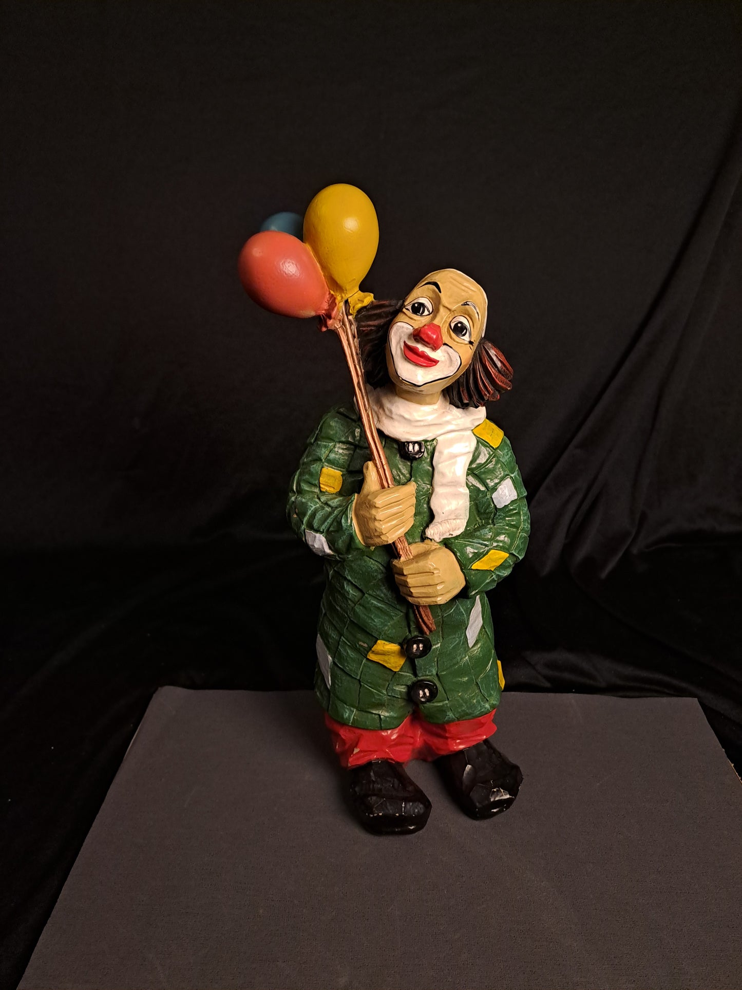 Large Vintage Clown with Balloons / Stor Vintage Klovn med Balloner