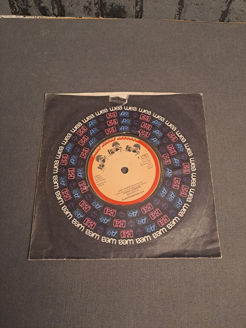 45 rpm George Harrison Blow Away/Soft Touch 1979