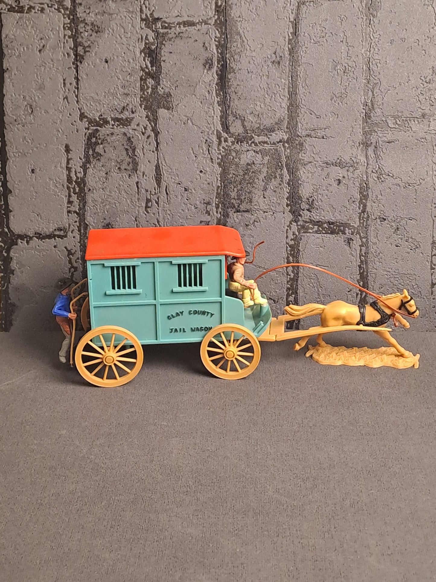 Timpo Toys Clay County Jail Wagon / Timpo Toys Clay County Fængselsvogn