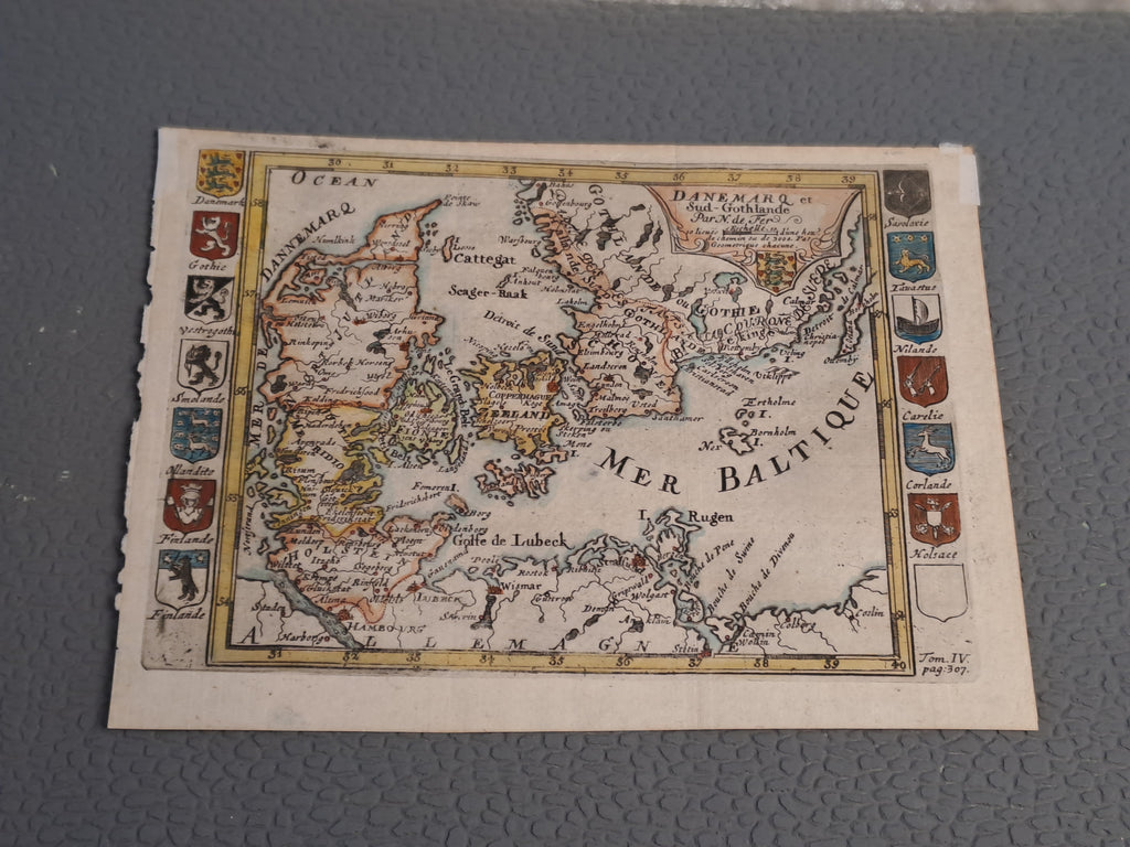 Antique Map of Denmark 1720