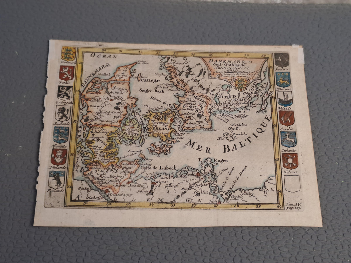 Antique Map of Denmark 1720