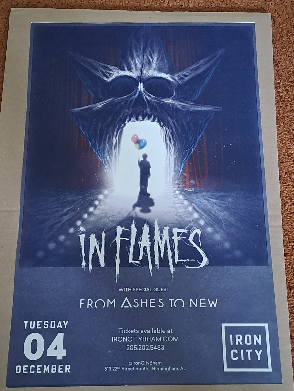 In Flames Concert Poster / In Flames Koncert Plakat